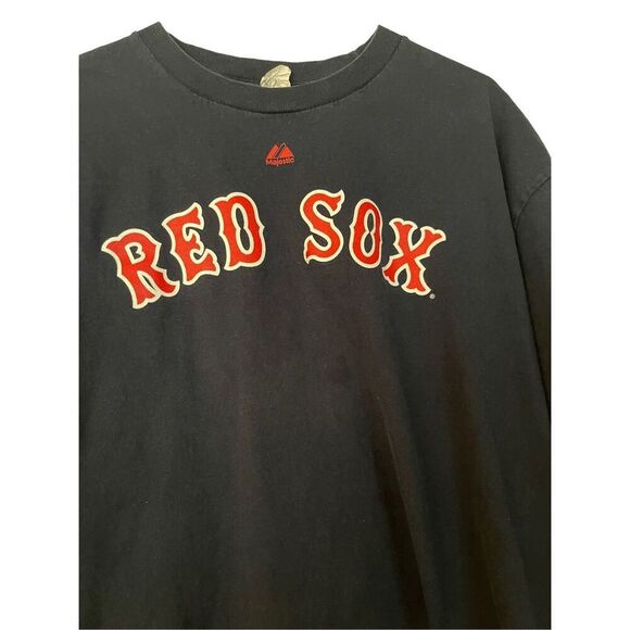 Majestic Mens Black Red Sox Print Short-Sleeve Shirt Extra Large - Picture 6 of 11